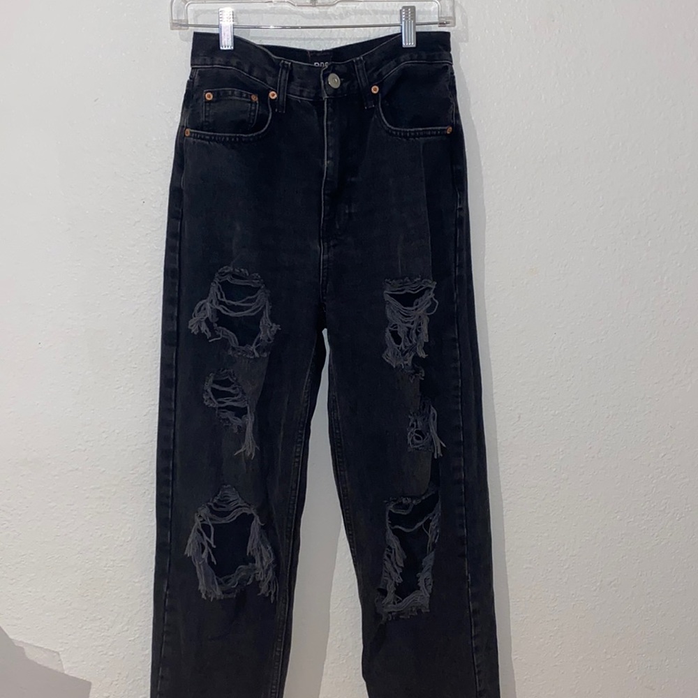 black high rise baggy jeans from urban outfitters